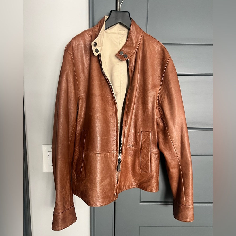 Brown Leather Jacket from Fossil! Never worn.